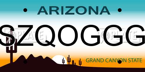 SZQOGGG Arizona License Plate