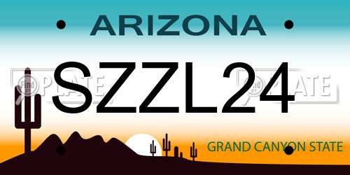 SZZL24 Arizona License Plate