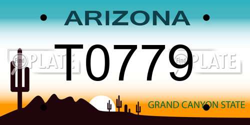 T0779 Arizona License Plate