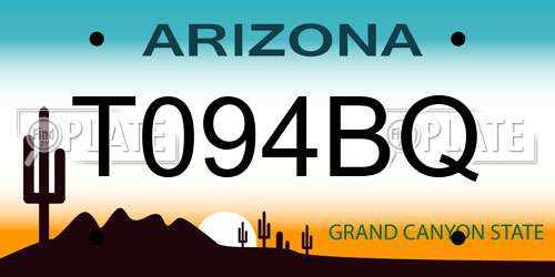 T094BQ Arizona License Plate