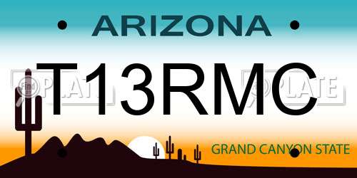 T13RMC Arizona License Plate