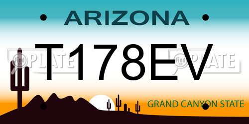 T178EV Arizona License Plate