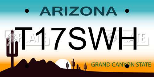 T17SWH Arizona License Plate