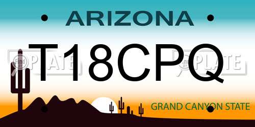 T18CPQ Arizona License Plate