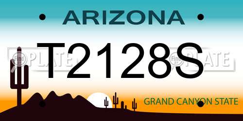 T2128S Arizona License Plate