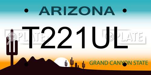 T221UL Arizona License Plate