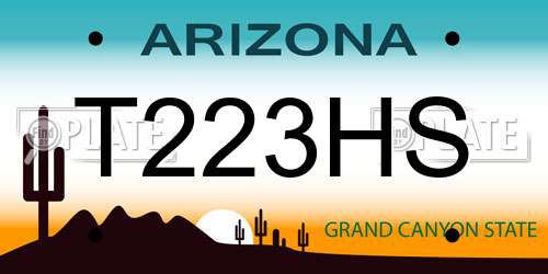 T223HS Arizona License Plate