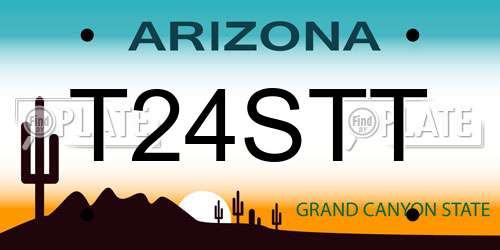 T24STT Arizona License Plate