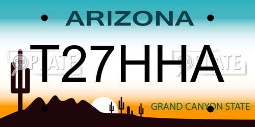 T27HHA Arizona License Plate