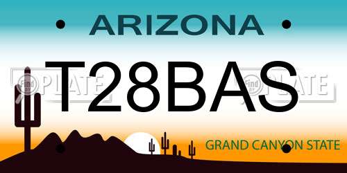 T28BAS Arizona License Plate