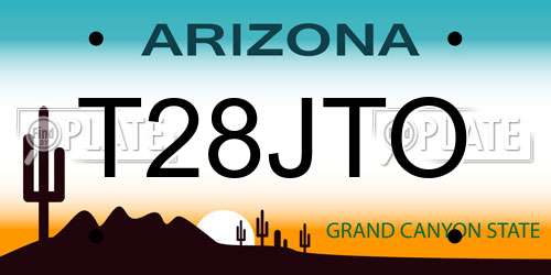 T28JTO Arizona License Plate
