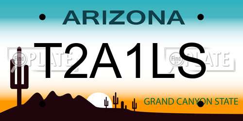 T2A1LS Arizona License Plate