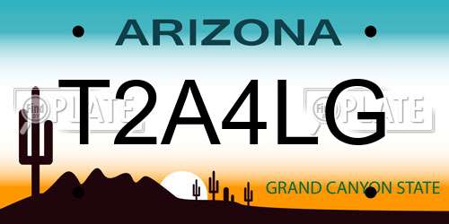 T2A4LG Arizona License Plate