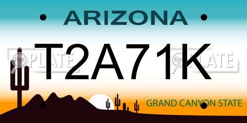 T2A71K Arizona License Plate