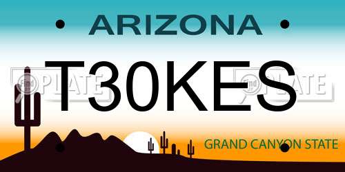 T30KES Arizona License Plate