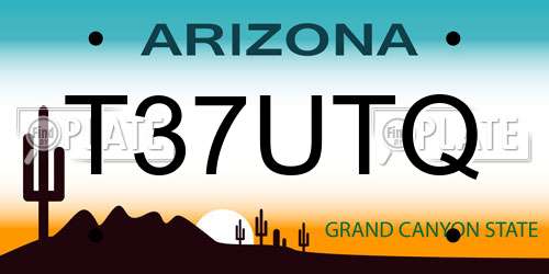 T37UTQ Arizona License Plate