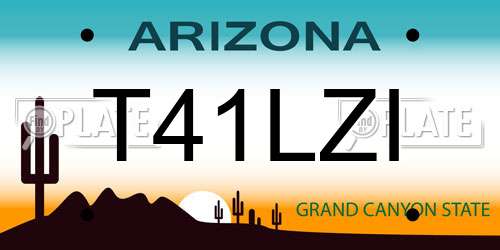T41LZI Arizona License Plate
