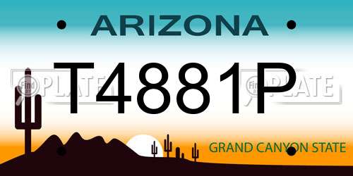 T4881P Arizona License Plate
