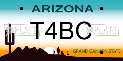 T4BC Arizona License Plate
