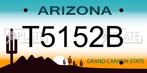 T5152B Arizona License Plate