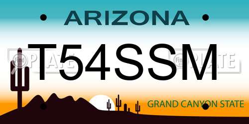 T54SSM Arizona License Plate