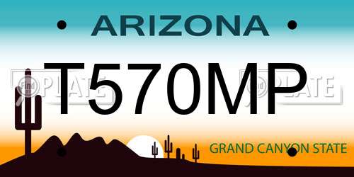 T570MP Arizona License Plate