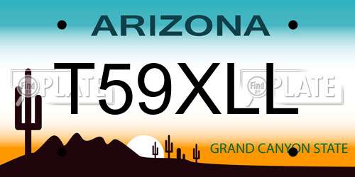 T59XLL Arizona License Plate