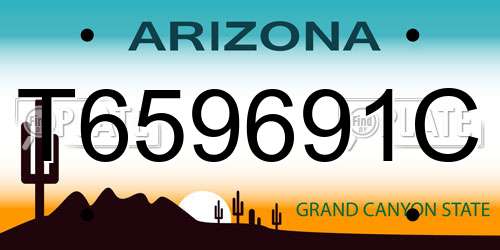 T659691C Arizona License Plate