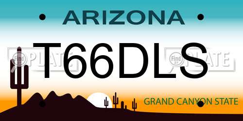 T66DLS Arizona License Plate