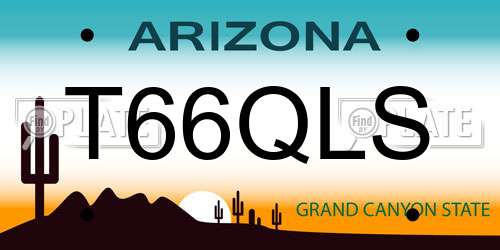 T66QLS Arizona License Plate