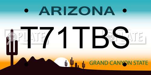 T71TBS Arizona License Plate