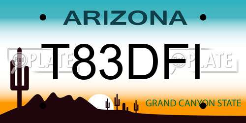T83DFI Arizona License Plate