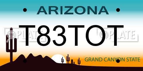 T83TOT Arizona License Plate