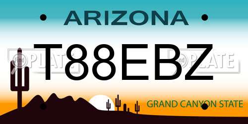 T88EBZ Arizona License Plate