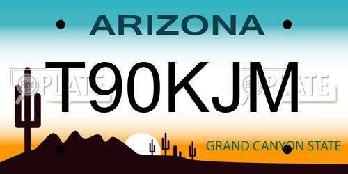 T90KJM Arizona License Plate