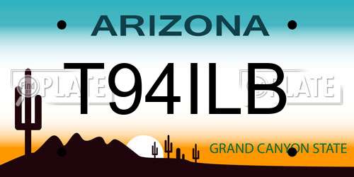 T94ILB Arizona License Plate