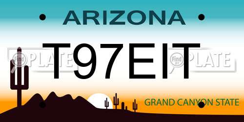 T97EIT Arizona License Plate
