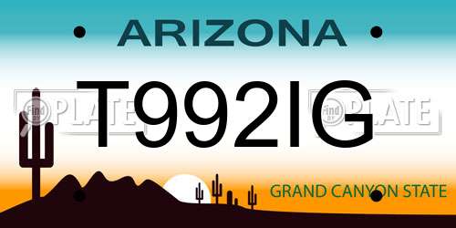 T992IG Arizona License Plate