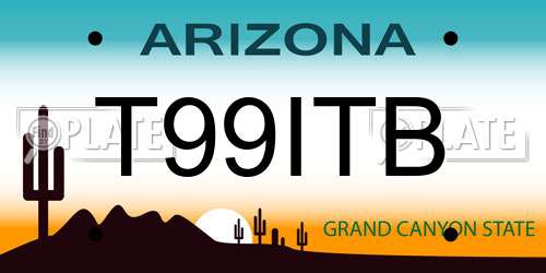 T99ITB Arizona License Plate