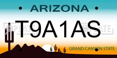 T9A1AS Arizona License Plate