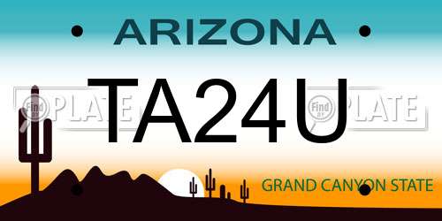 TA24U Arizona License Plate