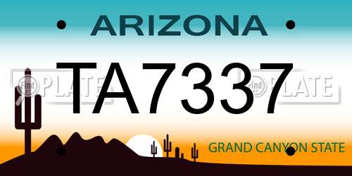 TA7337 Arizona License Plate