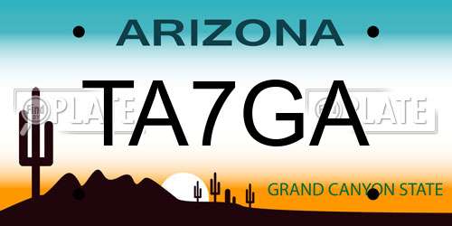 TA7GA Arizona License Plate