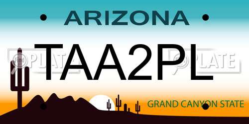 TAA2PL Arizona License Plate