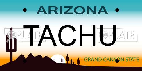 TACHU Arizona License Plate