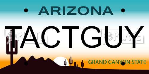 TACTGUY Arizona License Plate