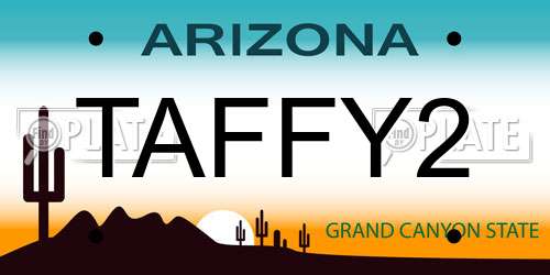 TAFFY2 Arizona License Plate