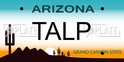 TALP Arizona License Plate