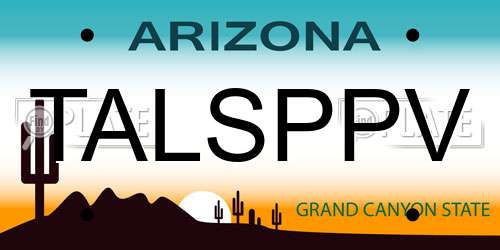 TALSPPV Arizona License Plate