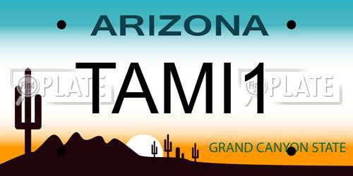 TAMI1 Arizona License Plate